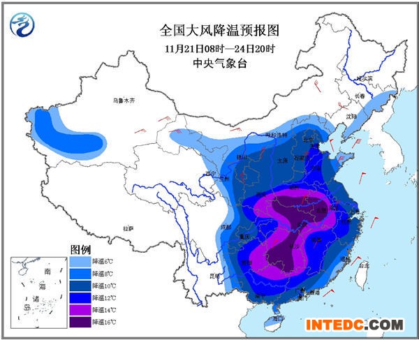我国中东部大降温或狂跌16℃ 10省市迎初雪