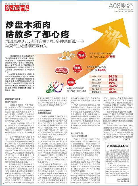 山东肉蛋菜价齐“上天”：鸡蛋直冲6元 香菜卖到50元