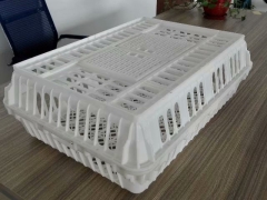 双开门元宝鸭笼塑料元宝鸡框装鸭运输筐图2
